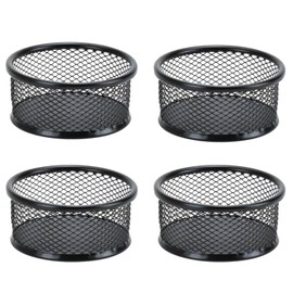 UgyDuky 4 PCS Mesh Paper Clip Holder Desk Paperclip Organizer Office Binder Clip Container Swivel Tower Sorter for Office School Home Desk Supplies