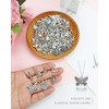 JIALEEY Wholesale Bulk Lots Jewelry Making Silver Charms Mixed Smooth