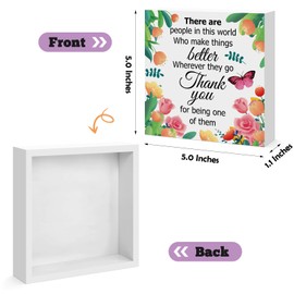 Thank You Gifts for Women Wooden Sign Home Office Desk Sign Decor Inspirational Gifts for Coworker Boss Leaving Farewell Retirement Appreciation Gifts for Women Friends Nurse Teacher