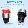 Greluma 1 Piece Universal 12V-24V 50A SPST Momentary Start Switch