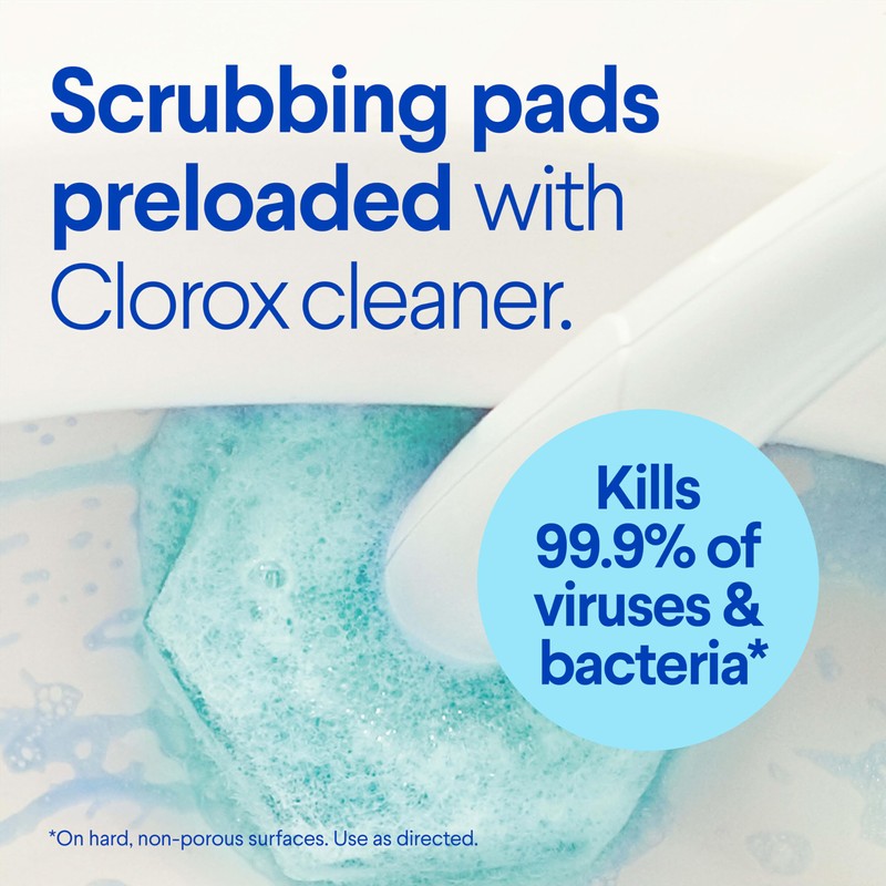 Clorox ToiletWand Toilet Cleaner Refills, Toilet brush, Rainforest Rush, 20