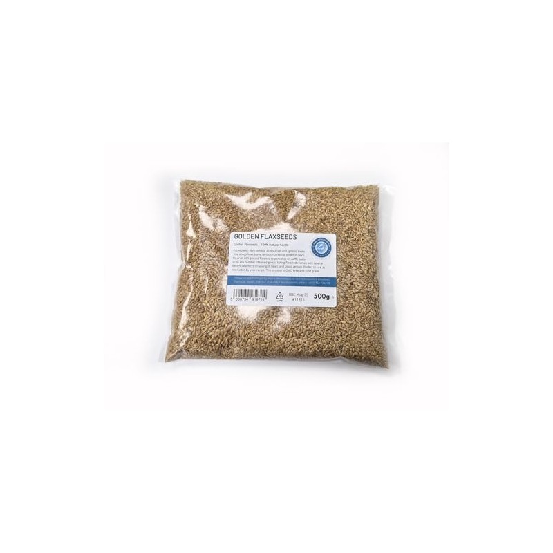Golden Flaxseeds - 500g - Superfoods - Linseeds - High