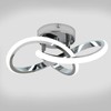 HOUZEE Ceiling Lamp Small Elegant Unique Silver LED Light Fixture