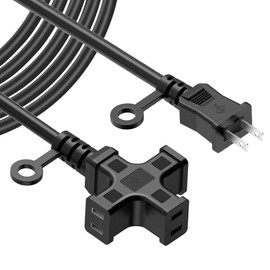 HITRENDS Extension Cord, 32.8 ft (10 m), 32.8 ft (10 m), 32.8 ft (10 m), 32.8 ft (10 m), 32.8 ft (10 m), Waterproof, Extension Cord, 15A/125V, Camping, Black 0 m)