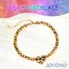 Jovono Leopard Heart Choker Gold Leopard Love Necklace for Women