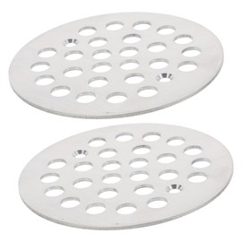 SHINEOFI 2pcs Stainless Steel Floor Drain Covers Round Strainers for Kitchen Bathroom Sinks Odor Prevention Clogging Protection Durable Utility Sink Accessories