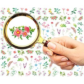 Nail Stickers Decal Transfers (5 Sheets) FLONZNAIL Flowers Garden Wildflowers Watercolor Art Deco Illustration