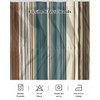 Rustic Striped Wrap Around Bed Skirt Queen Size Blue Beige