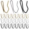 Glarks 58Pcs 1 Inch Sliver Metal Curtain Hooks, Rustproof Heavy