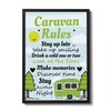 RED OCEAN FRAMED Caravan Rules Print Caravan Accessories Caravan Gift