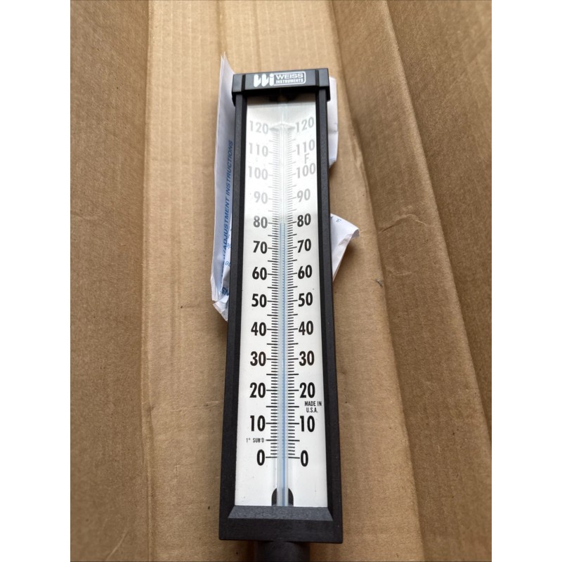 Weiss 9VU6-120F Industrial Glass Vari-Angle Thermometer 6" Stem 0°F to
