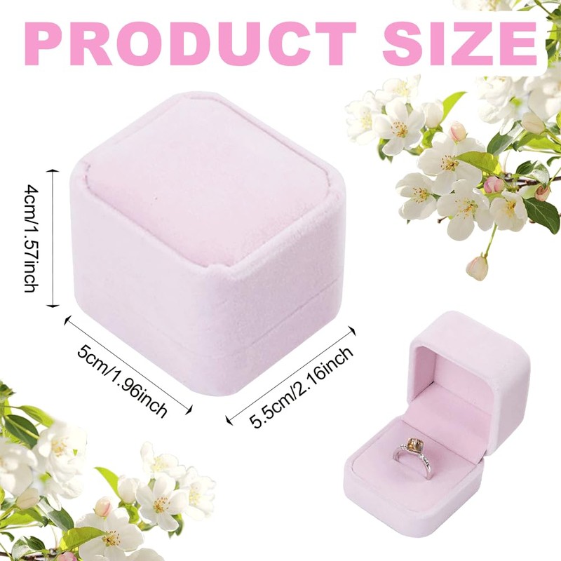 Fadcaer Velvet Ring Box Engagement Ring Box Ring Boxes for