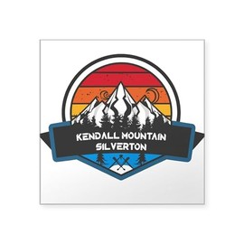 CafePress Kendall Mountain Ski Area Silverton Colorado Sticker Square Bumper Sticker Car Decal