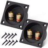Facmogu 2PCS 2.2 Inch Square 2-Way Speaker Box Terminal Cup