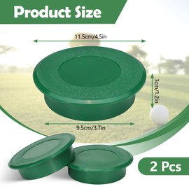 Huakaile Golf Cup Cover, Universal Putting Green Hole Covers, Practice Training Aids Hole Lid Protector for Golf Course Yard Garden Backyard Game Ball Outdoor Activities (2 Pack)