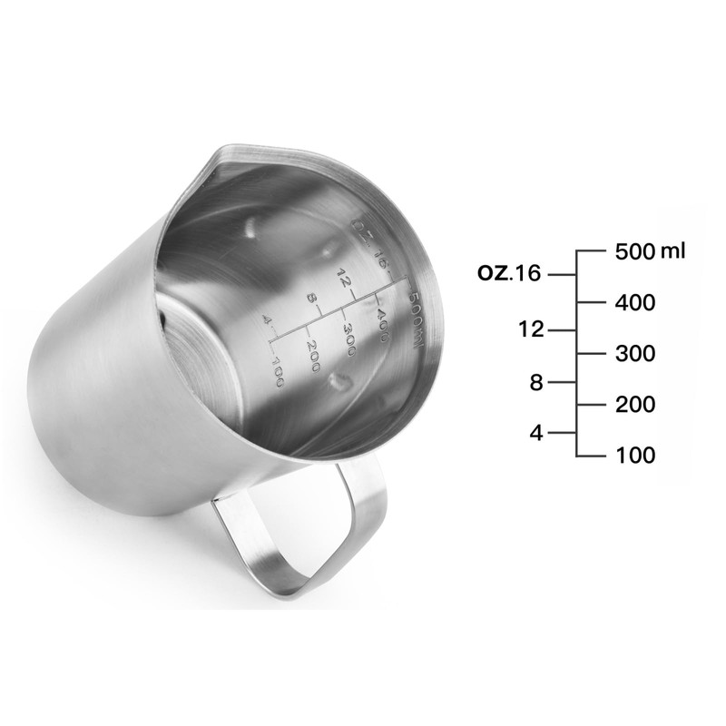 CURTA 18/8 Stainless Steel Measuring Cup with Handle and Pour
