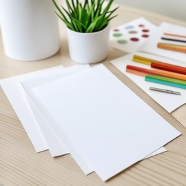 50 hojas de cartulina blanca pesada ideal para tarjetas de visita, proyectos de arte, invitaciones e impresión de papelería, peso de 80 libras, 8.5 x 