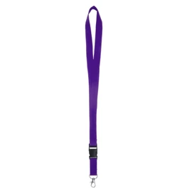Karteo® lanyard with carabiner hook and buckle, lanyard, 20 mm, card holder for hanging ID covers and card sleeves, for keys, service passes, access cards