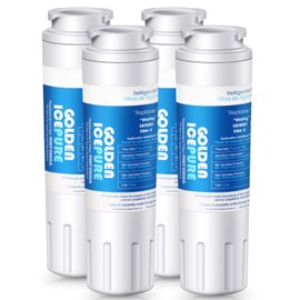 GOLDEN ICEPURE UKF8001 Replacement Filter 4 EveryDrop EDR4RXD1 Wrx735sdbm00, Mfi2570fez Msd2651heb, Krfc300ess01, 469006, RWF0900A Refrigerator Water Filter 4pack