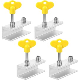 4 Sets Sliding Window Security Locks with Key-Childproof Window Stoppers for Vertical/Horizontal Windows & Doors