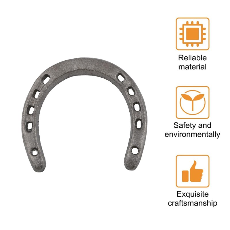Morobor Cast Iron Horseshoe Wall Decor, 2pcs Medium Horseshoe Durable