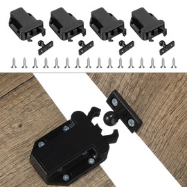 4Pack Push Latches for Cabinets, Push to Open Catch Lock,Safe Rebound Self-Locking Device Drawer Catch Push to Open Door Latch Cabinet Hardware for Cabinet Drawer Wardrobe Kitchen Door