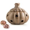 Ceramic Garlic Keeper with Lid and Holes Garlic Saver and