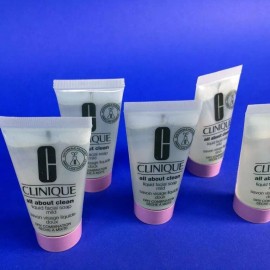 Clinique All About Clean Liquid Facial Soap Mild Dry Combination 1 oz (Lot of 5)