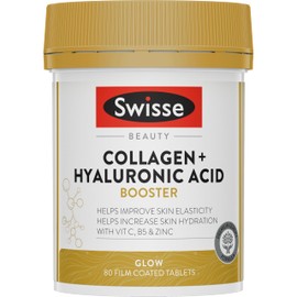 Swisse Beauty Collagen + Hyaluronic Acid Booster 80 Tablets for Skin