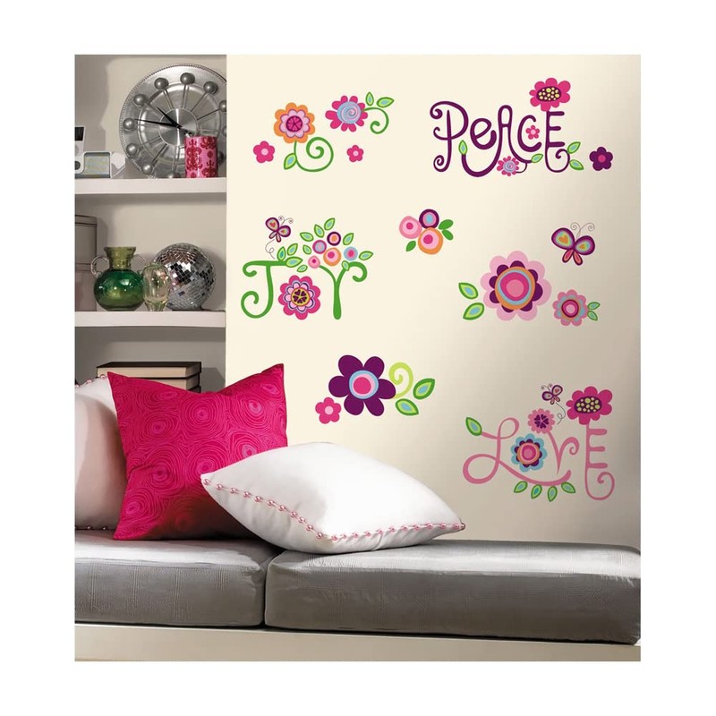 RoomMates RMK1649SCS Love, Joy, and Peace Quote Peel and Stick
