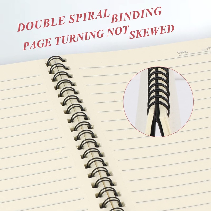 Skycase Pack of 4 A5 spiral notebooks, spiral notebooks, notepad