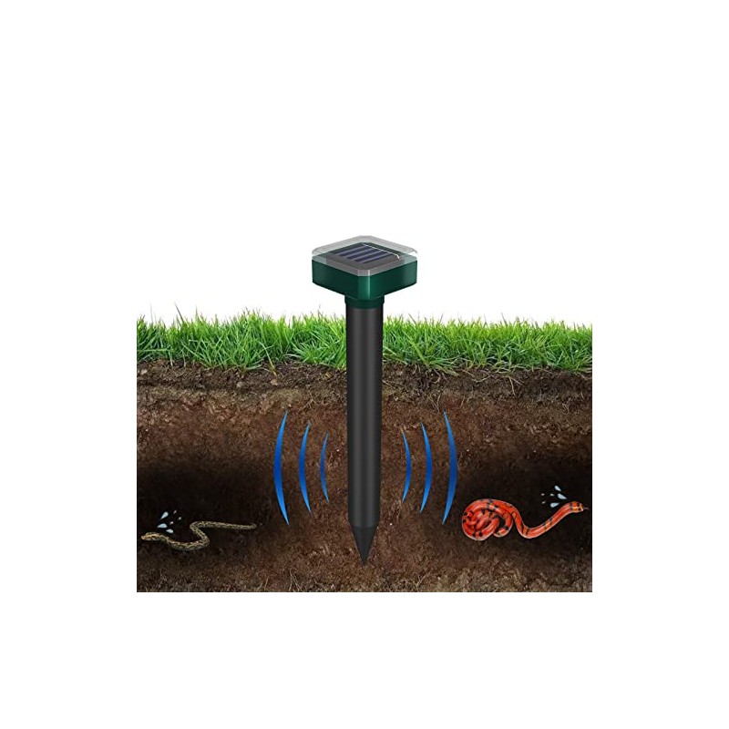 Snake Repellent for Yard & Outdoors - Solar-Powered Sonic Snake