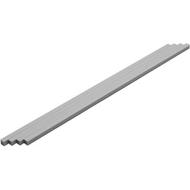 Wave Material Series OM-394 Plastic Square Rod, Gray, 0.16 inches (4.0 mm), 4 Pieces, Hobby Material