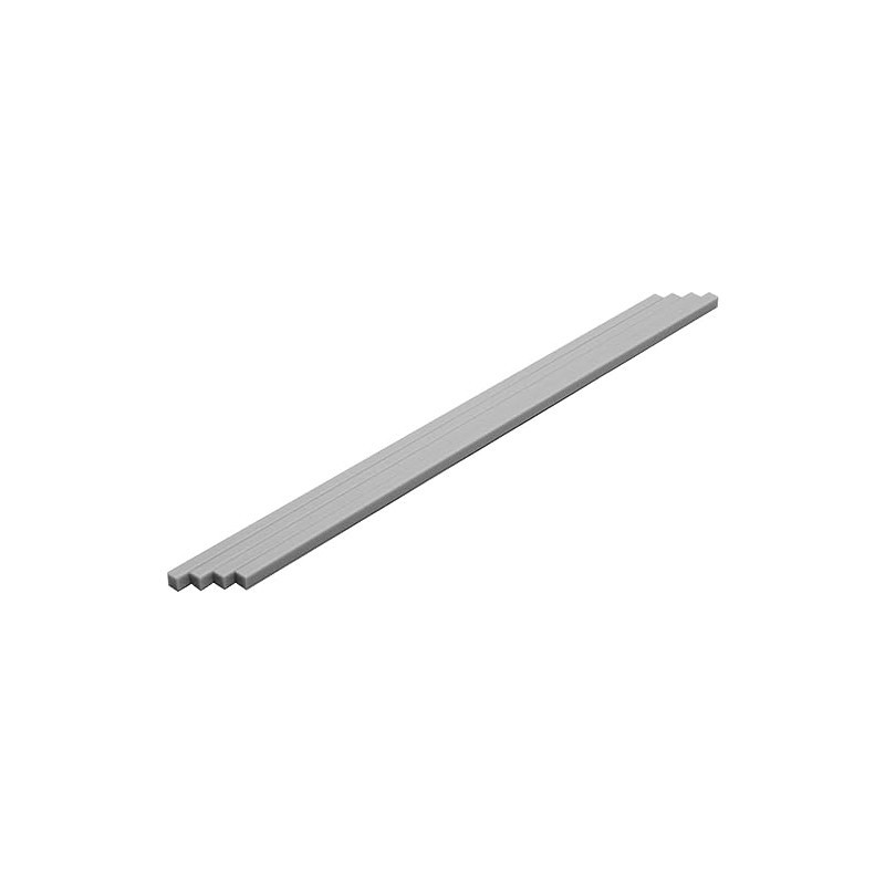 Wave Material Series OM-394 Plastic Square Rod, Gray, 0.16 inches