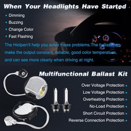 2 Packs HID Headlight Ballast With Igniter & D4S Bulb for L-exus GS350 GS450h IS200t IS250 IS300 IS350 LS460 LS600h LX570 RX350 RX450h for Toyota Camry Sienna 81107-75020 Xenon Ballast Control Module