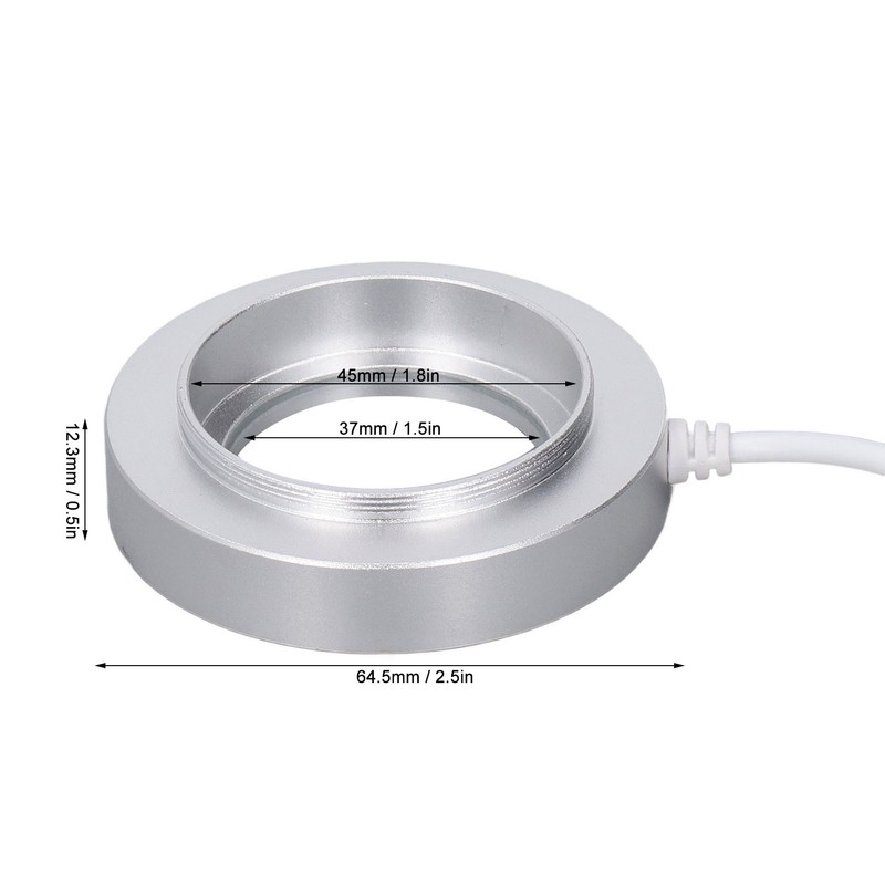 Microscope Lighting Lamp Spiral Buckle Adjustable Brightness LED Ring Light