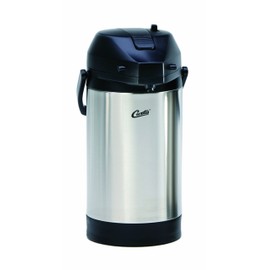 Wilbur Curtis Thermal Dispenser Air Pot, 3.0L S.S. Body S.S. Liner Lever Pump - Commercial Airpot Pourpot Beverage Dispenser - TLXA3001S000 (Each)