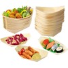 Caoruiy 50Pcs Wooden Boat Set: Biodegradable Disposable Bowls with Natural