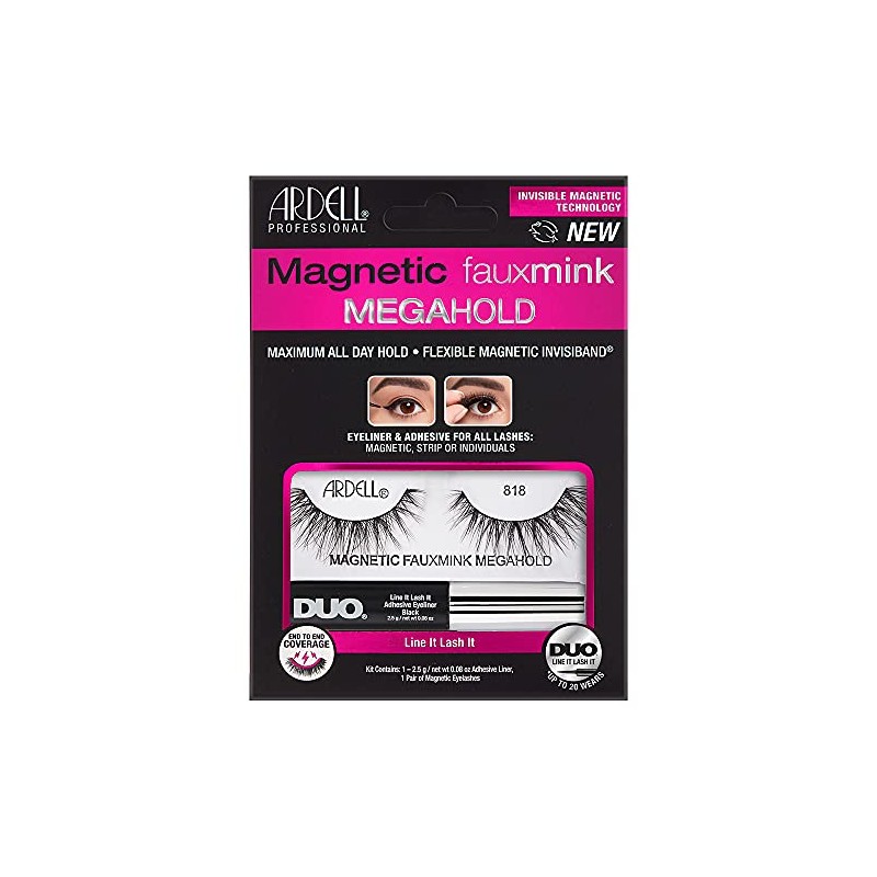 Ardell Magnetic Fauxmink MegaHold Liquid Liner & Lash 818, 1