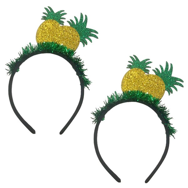 Uonlytech Pineapple Headband for Girls, Hawaiian Party Headbands, Pineapple Headbands, Hawaiian Pineapple Headband for Women and Girls, Pack of 2
