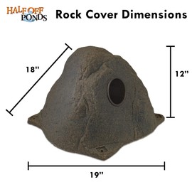 HALF OFF PONDS Vented Riverbed Brown Faux Rock Cover for Diaphragm Aeration Pumps