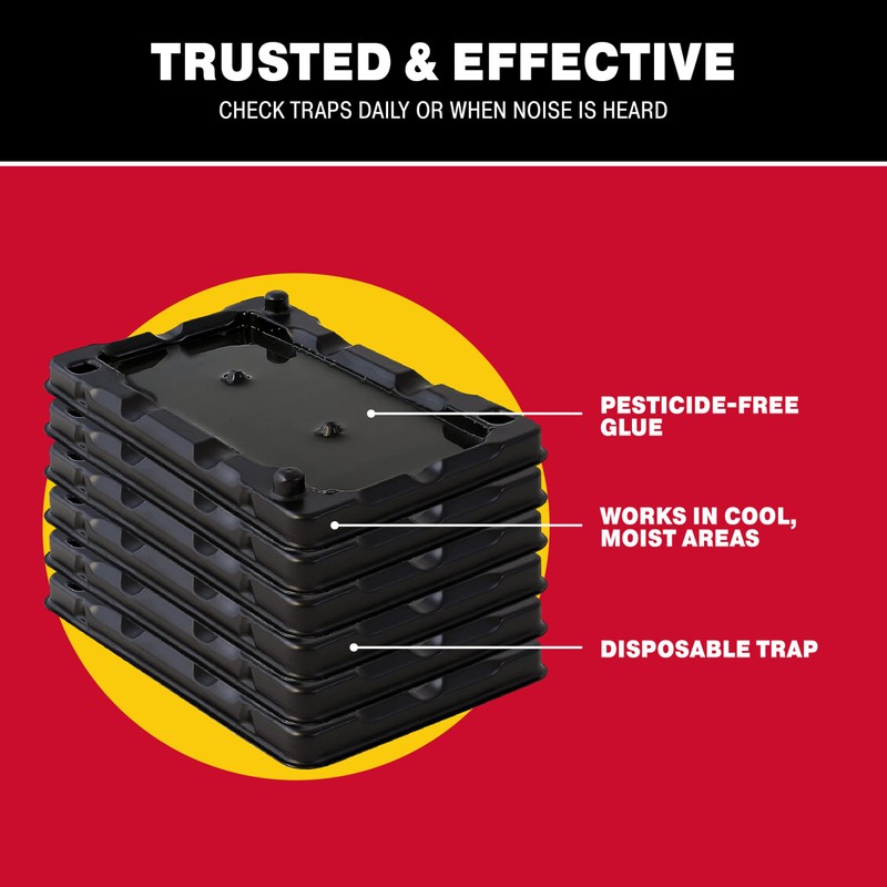 Catchmaster Mouse & Insect Glue Traps 6-Pk, Adhesive Rodent &