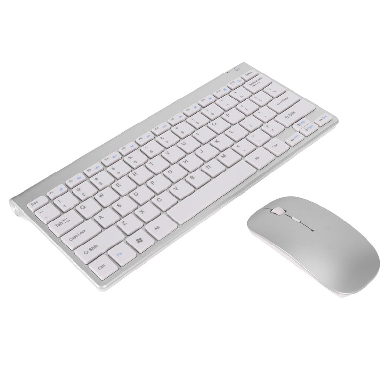 Smart Wireless Keyboard Mouse Kit Silent LED Indicator Waterproof Power