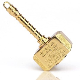 Fidgit Spinners Metal Hammer Fidget Hand Spinner EDC Anxiety Toy Focus Metal Fidget Toys Fingertip Gyro Stress Relief Fidget Cube Block Christmas Birthday Gifts for Kids Adults - Color: Black