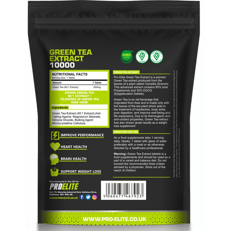 Green Tea Extract 10,000mg of Antioxidant 60 Tablet | 95%