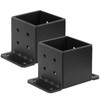 eoere 2 PCS 6x6 Post Base, Heavy Duty Steel Fence