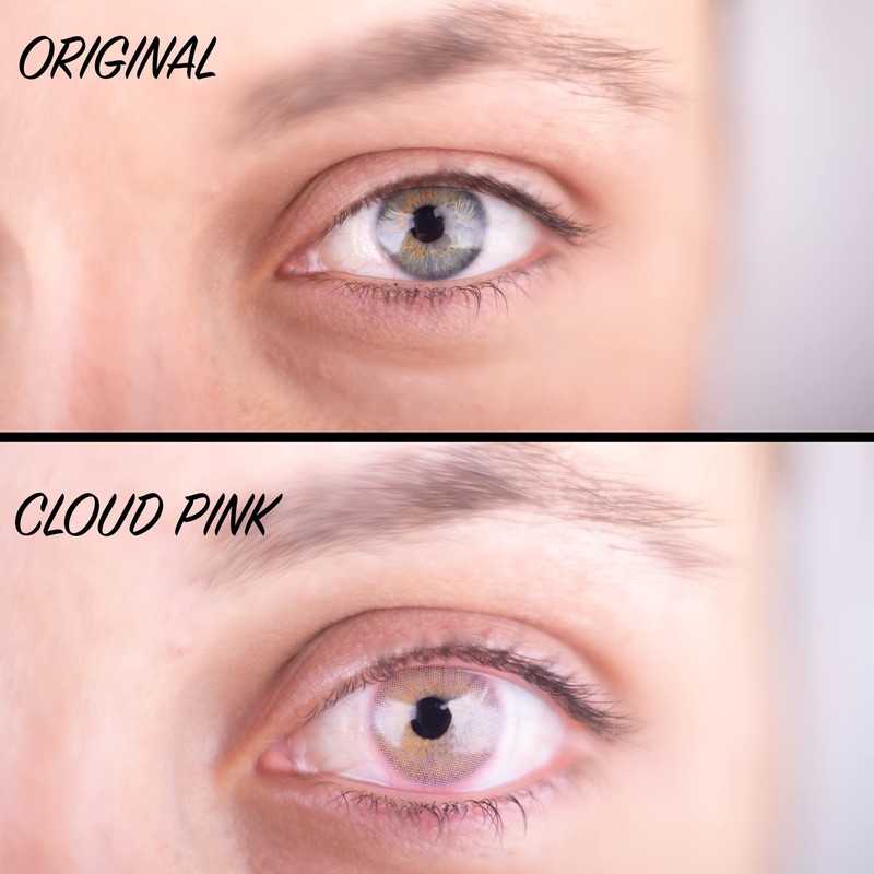 Lucifer® natürliche Farbige Kontaktlinsen Cloud Pink - 2 Stück (1