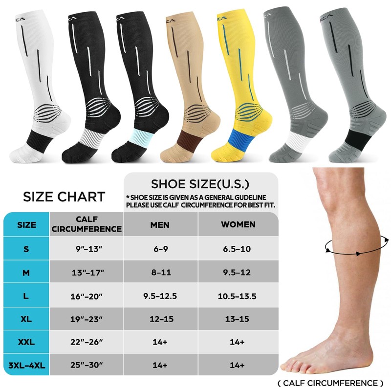 NEENCA Medical Compression Socks 20-30 mmhg for Men Women