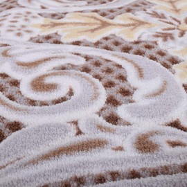 San-Luna Toilet Mat, Washable, Long, 25.6 x 51.2 inches (65 x 130 cm), Modern Ornament, Made in Japan (Antibacterial, Odor Resistant, Absorbent, Quick Drying), Ear Length, Anti-Slip, White Lavender