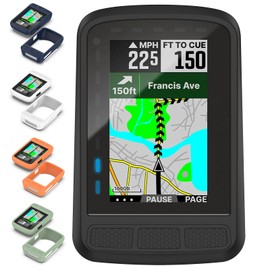 AWADUO Compatible with Wahoo Elemnt Roam 2(WFCC6) Protective Case Cover, Smartwatch Silicone Protective Case Cover Shell Protector Coverage(Black)